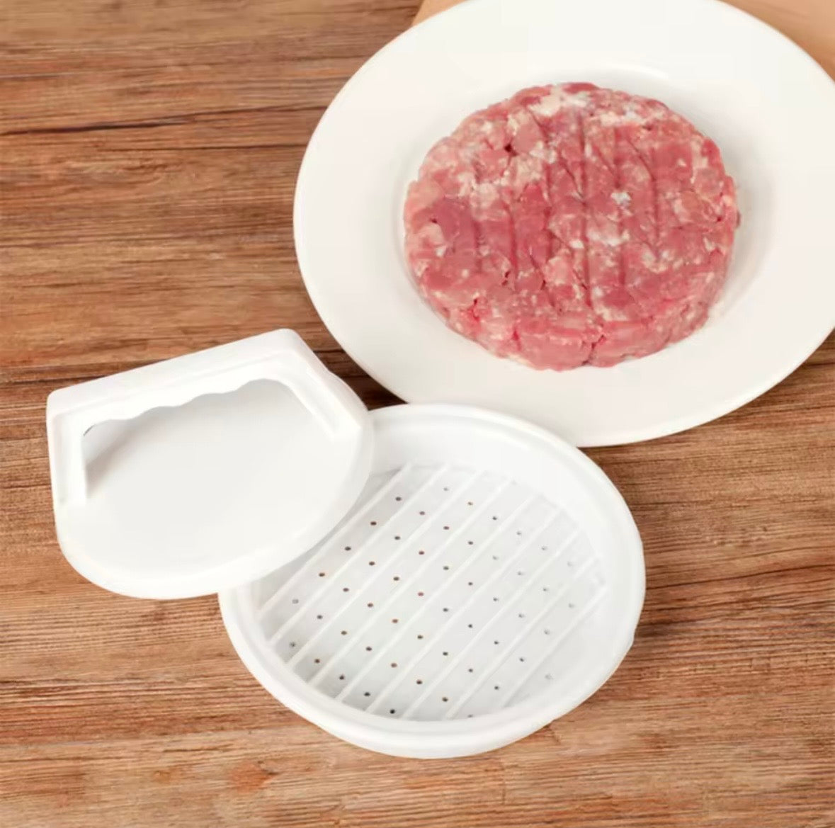 Manual Burger Patty Press Maker - Non-Stick Hamburger Meat Grilling Mold