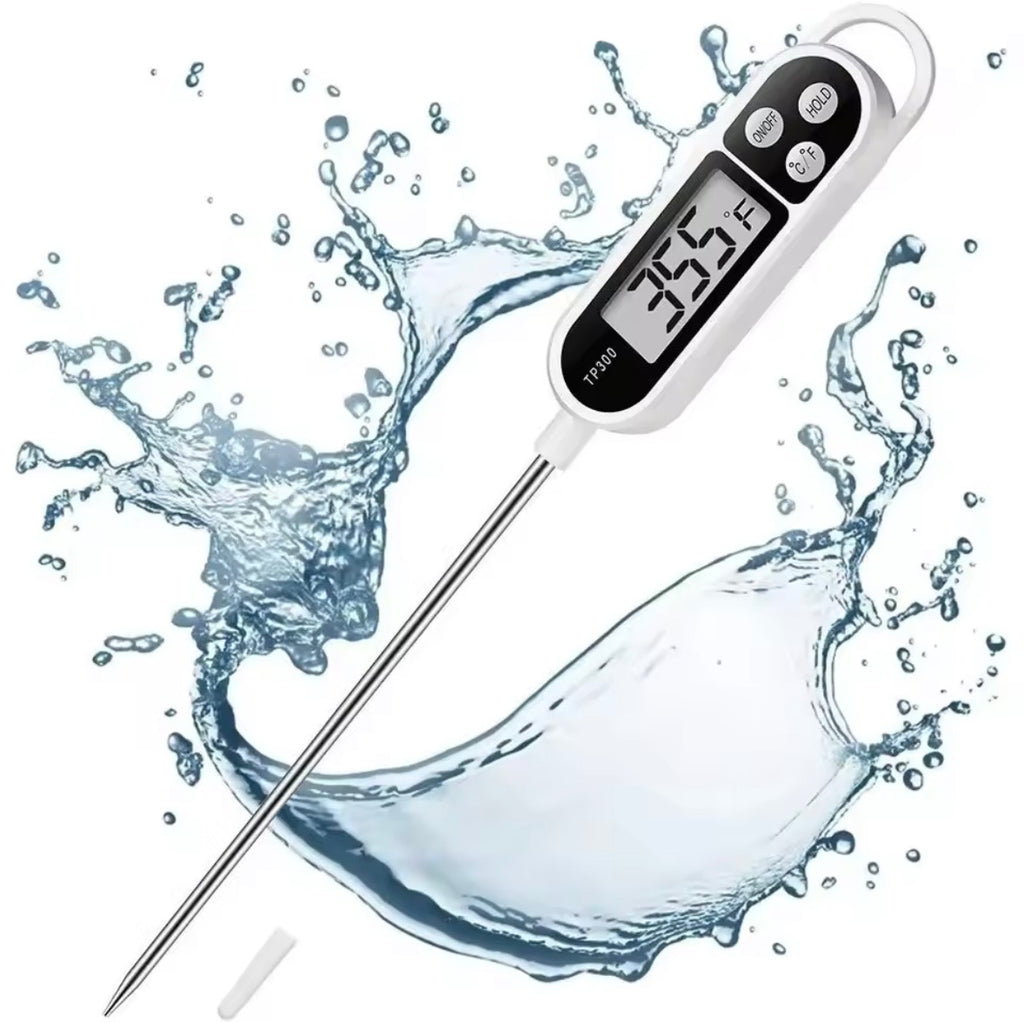 Digital Kitchen Food Thermometer - Instant Read Meat & Liquid Cooking Probe