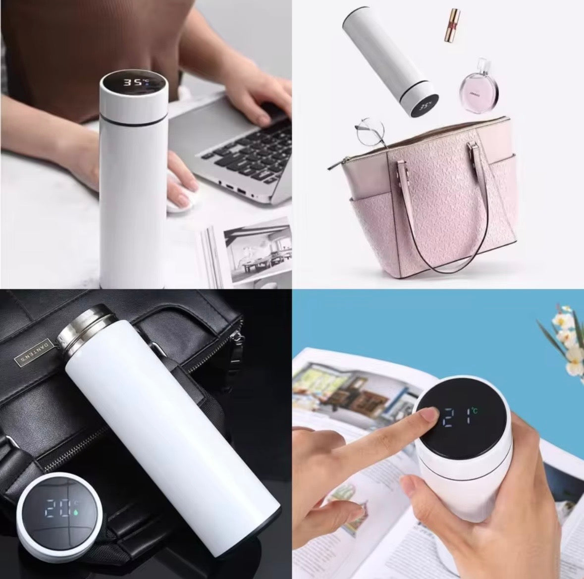 Smart LED Temperature Display Thermos Flask - Premium 500ml Vacuum Insulated Water Bottle
