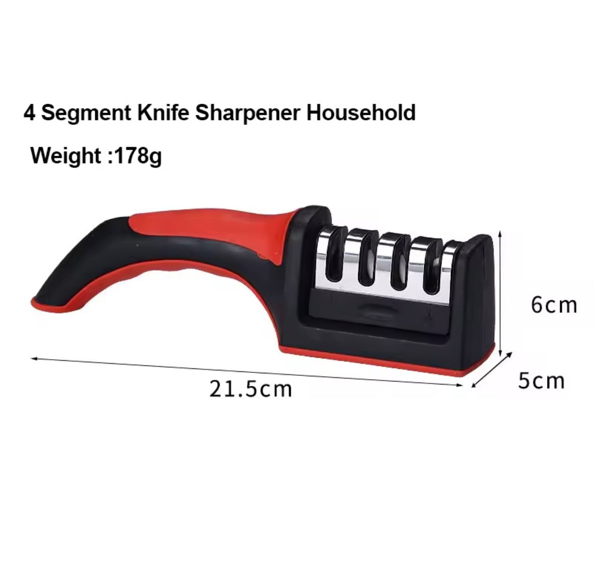 Professional 3-Stage Knife Sharpener - Manual Kitchen Knife Sharpening Tool