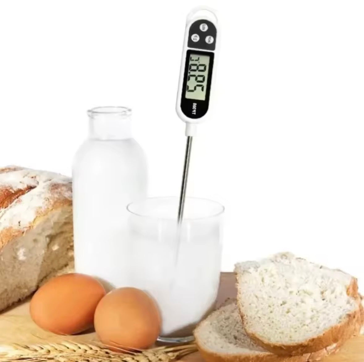 Digital Kitchen Food Thermometer - Instant Read Meat & Liquid Cooking Probe