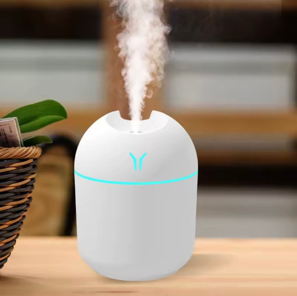 Mini Portable Air Humidifier - Cool Mist Ultrasonic Desk Humidifier with LED Night Light