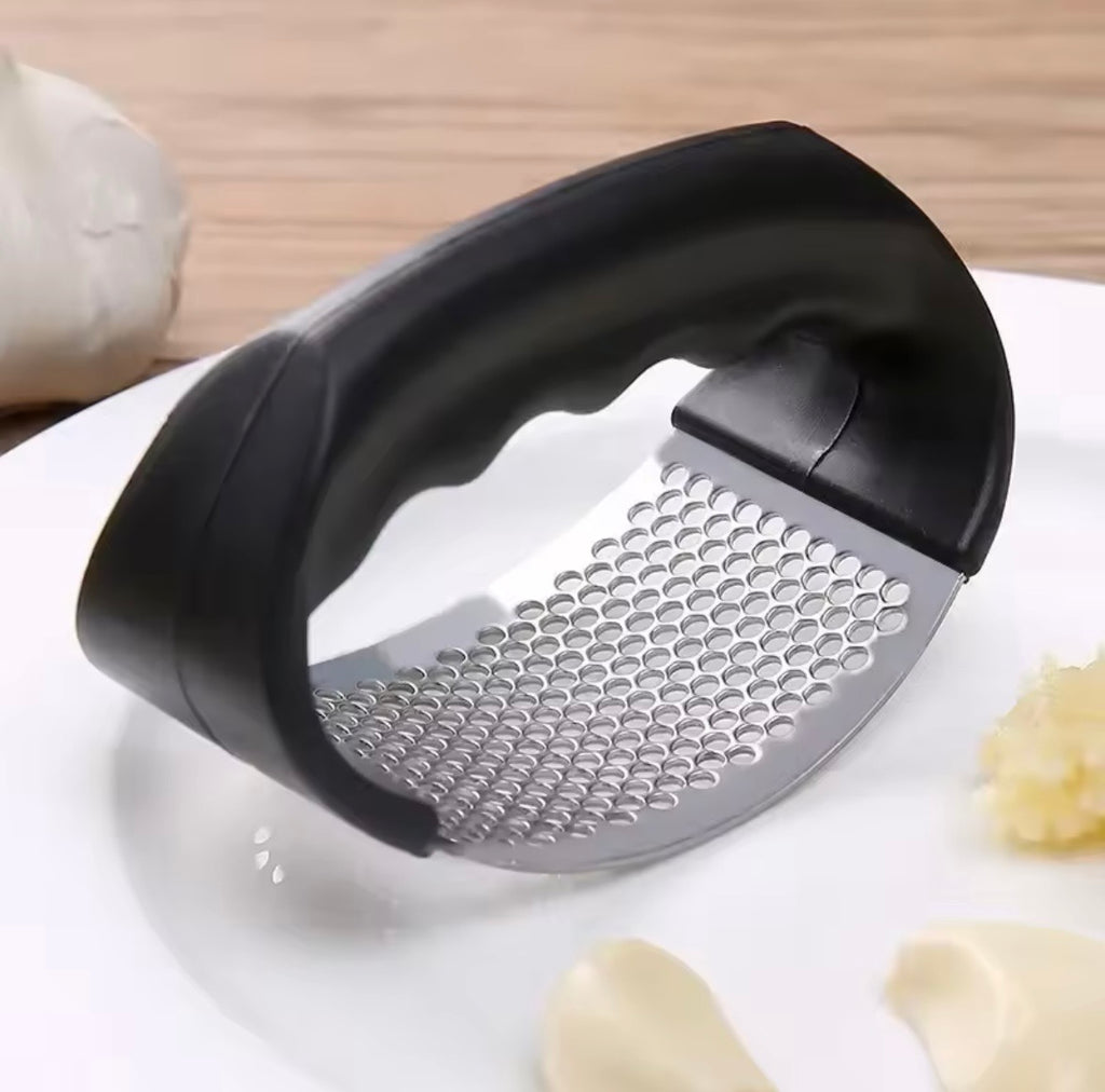 Stainless Steel Garlic Press Rocker - Ergonomic Manual Garlic Crusher & Mincer