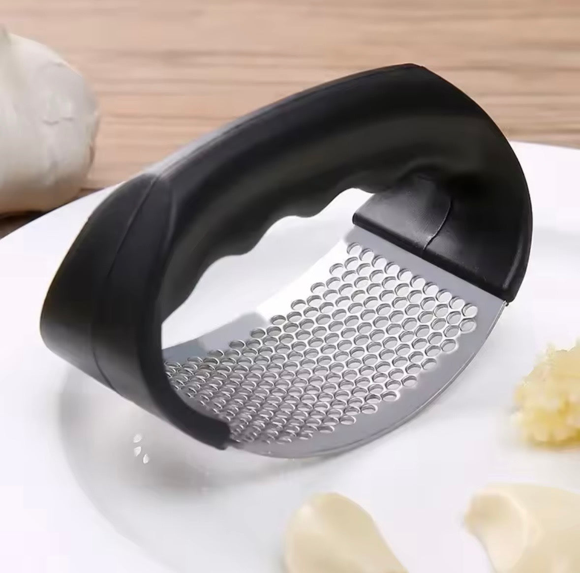 Stainless Steel Garlic Press Rocker - Ergonomic Manual Garlic Crusher & Mincer