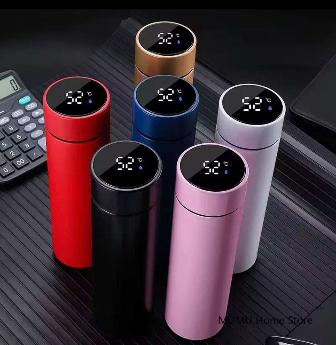 Smart LED Temperature Display Thermos Flask - Premium 500ml Vacuum Insulated Water Bottle