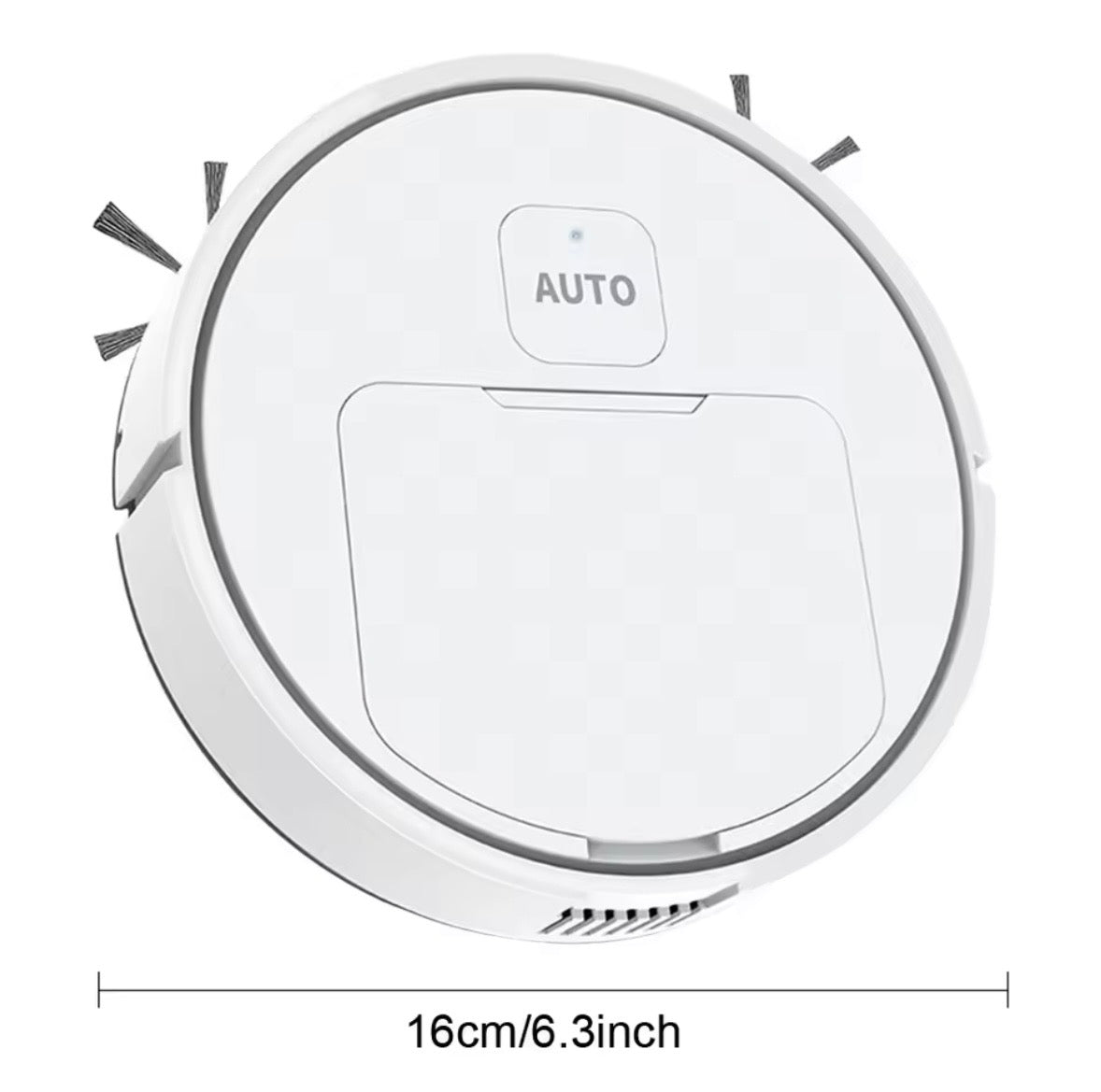 3-in-1 Mini Robot Vacuum Cleaner | Rechargeable Smart Robotic Sweeper, Vacuum & Mop | Low-Profile Quiet Floor Cleaner for Pet Hair, Dust & Hard Floors (Black/White)